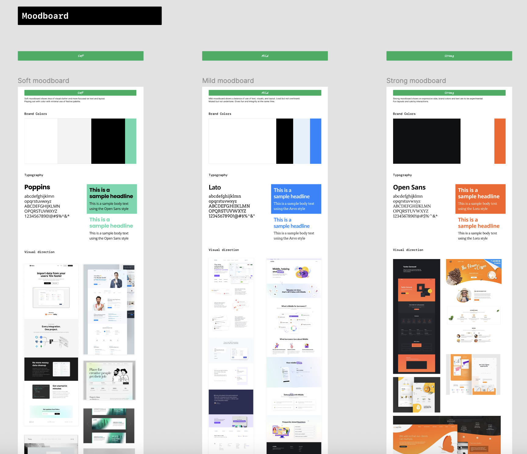 Incremental — UI/UX moodboarding exploration reference 1