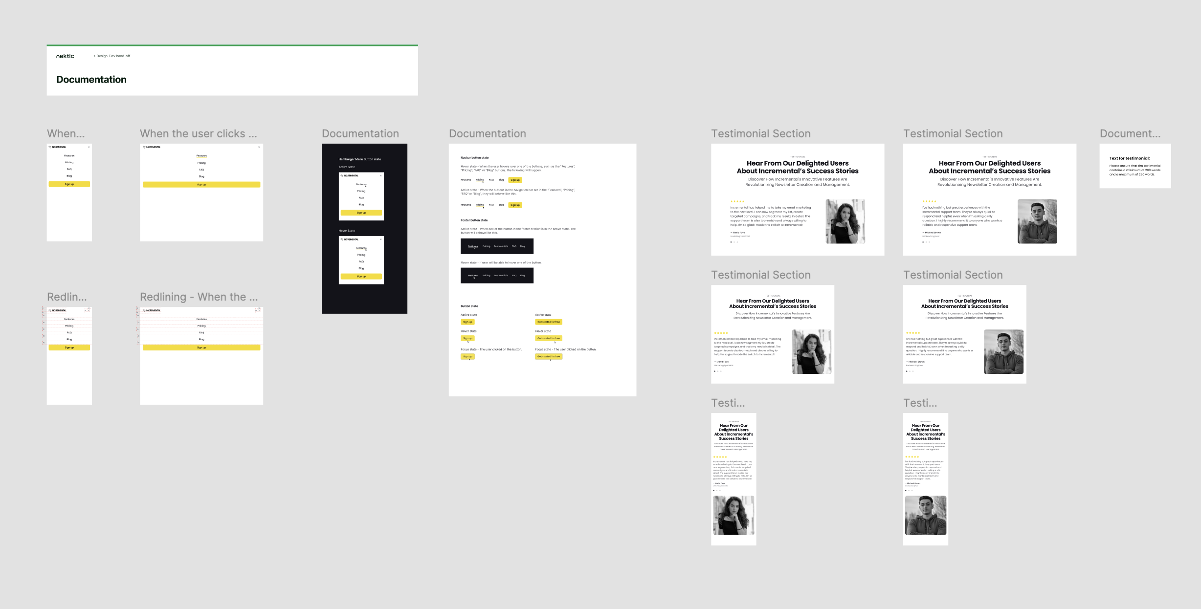 Incremental — developer handoff reference 2
