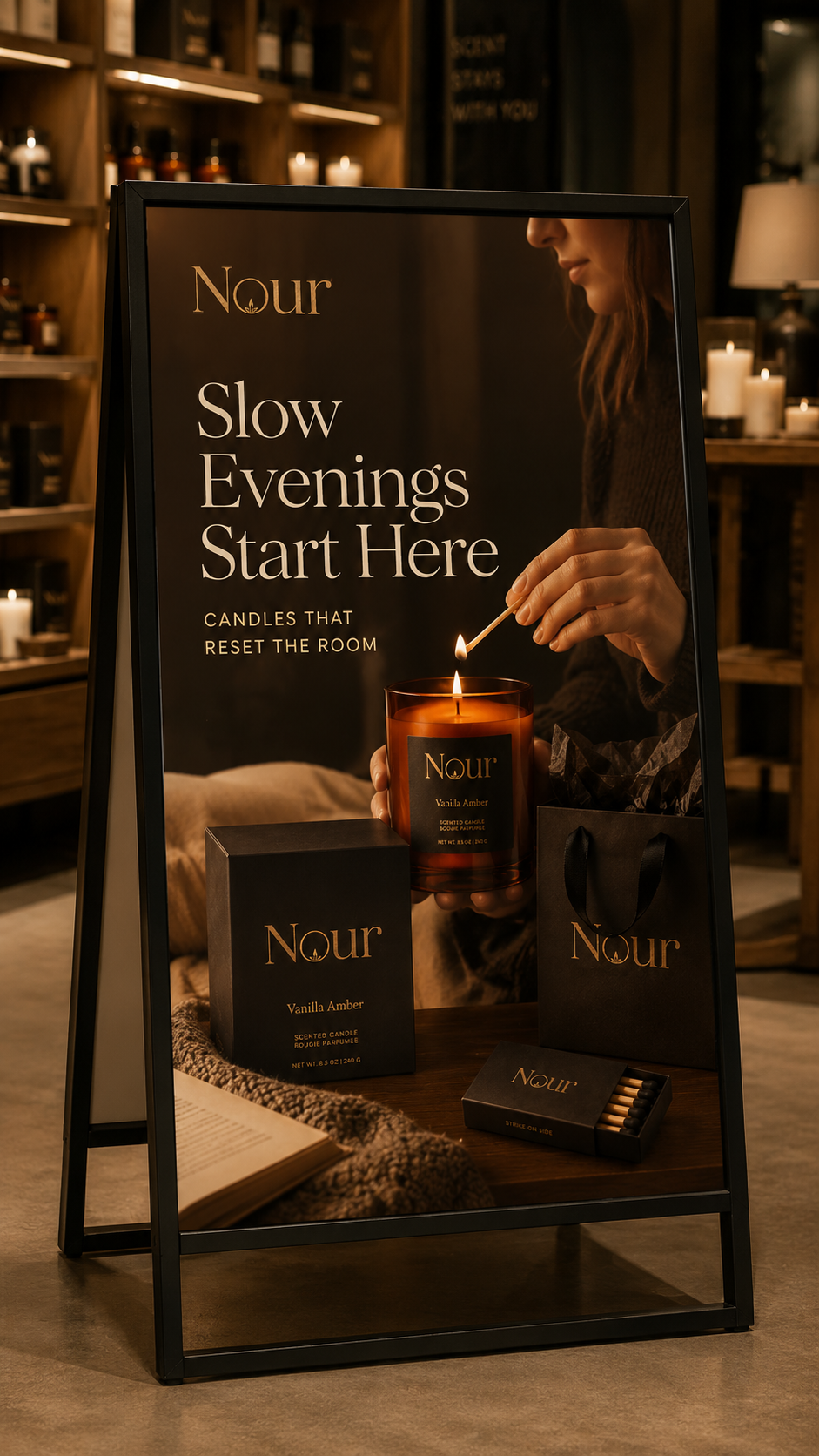 Nour — Vertical In-Store Poster